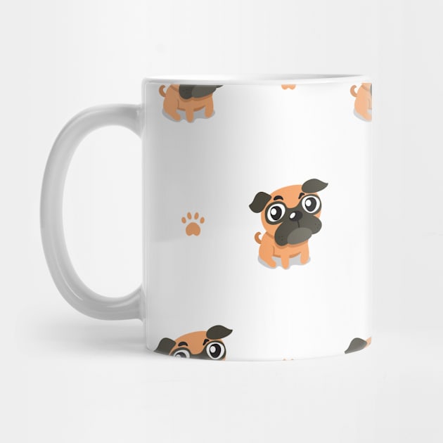 Pug Pattern by queensandkings